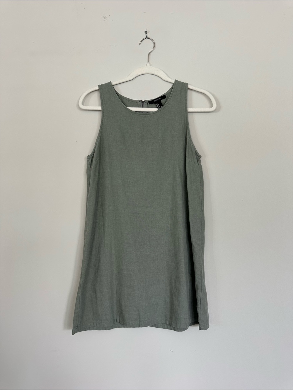 Forever 21 Sleeveless Sage Green Mini Shift Dress